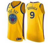 Women's Nike Golden State Warriors #9 Andre Iguodala Swingman Gold NBA Jersey - City Edition