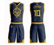 Youth Golden State Warriors #10 Jacob Evans Swingman Navy Blue Basketball Suit 2019 Basketball Finals Bound Jersey - City Edition