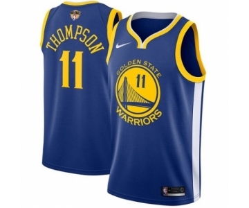 Youth Nike Golden State Warriors #11 Klay Thompson Swingman Royal Blue Road 2018 NBA Finals Bound NBA Jersey - Icon Edition