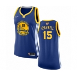 Youth Nike Golden State Warriors #15 Latrell Sprewell Swingman Royal Blue Road 2018 NBA Finals Bound NBA Jersey - Icon Edition