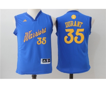 youth nba golden state warriors #35 durant blue[2016 Christmas edition]
