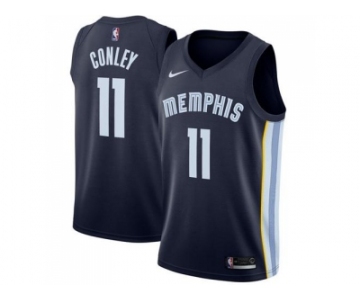 Men Nike Memphis Grizzlies #11 Mike Conley Navy Blue Stitched NBA Swingman Jersey
