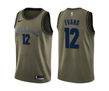 Men Nike Memphis Grizzlies #12 Tyreke Evans Green Salute to Service NBA Swingman Jersey