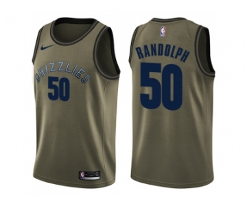 Men Nike Memphis Grizzlies #50 Zach Randolph Green Salute to Service NBA Swingman Jersey
