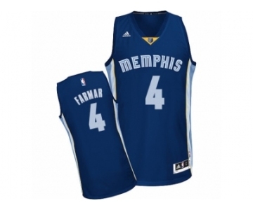 Men's Adidas Memphis Grizzlies #4 Jordan Farmar Swingman Navy Blue Road NBA Jersey