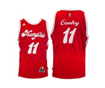 Men's Memphis Grizzlies #11 Mike Conley Red Hardwood Classic Night Swingman Jersey