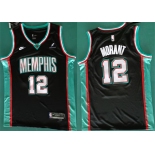 Men's Memphis Grizzlies #12 Ja Morant Black 2025 Classic Edition Stitched Basketball Jersey1