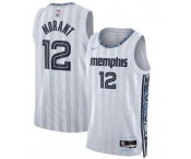 Men's Memphis Grizzlies #12 Ja Morant Gray 2025-26 City Edition Swingman Stitched Jersey Men's Memphis Grizzlies #12 Ja Morant Gray 2025-26 City Edition Swingman Stitched Jersey