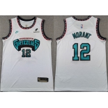 Men's Memphis Grizzlies #12 Ja Morant White Stitched Basketball Jersey