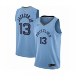 Men's Memphis Grizzlies #13 Jaren Jackson Jr. Authentic Blue Finished Basketball Jersey Statement Edition