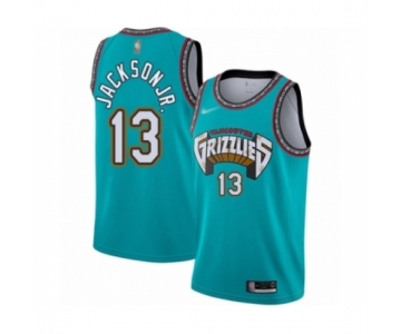 Men's Memphis Grizzlies #13 Jaren Jackson Jr. Authentic Green Hardwood Classic Basketball Jersey