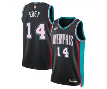 Men's Memphis Grizzlies #14 Zach Edey Black 2025 Classic Edition Stitched Basketball Jersey