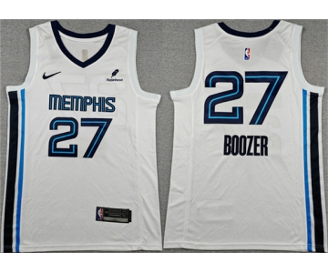 Men's Memphis Grizzlies #27 Cameron Boozer White 2026 Draft Association Edition Stitched Jersey
