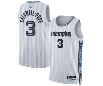Men's Memphis Grizzlies #3 Kentavious Caldwell-Pope Gray 2025-26 City Edition Swingman Stitched Jersey