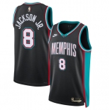 Men's Memphis Grizzlies #8 Jaren Jackson Jr. Black 2025 Classic Edition Stitched Basketball Jersey