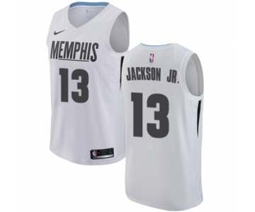 Men's Nike Memphis Grizzlies #13 Jaren Jackson Jr. Authentic White NBA Jersey - City Edition