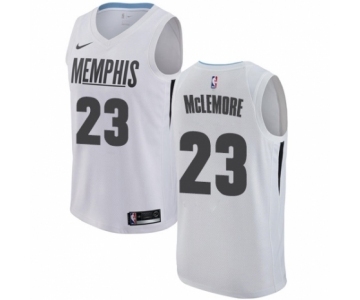 Men's Nike Memphis Grizzlies #23 Ben McLemore Authentic White NBA Jersey - City Edition