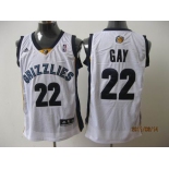 nba memphis grizzlies #22 gay white[2011 swingman revolution 30]