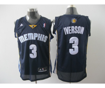 nba memphis grizzlies #3 iverson blue[2011 swingman revolution 30]