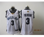 nba memphis grizzlies #3 iverson white[2011 swingman revolution 30]