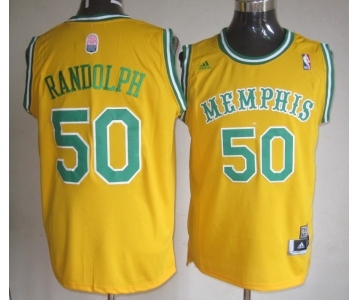 nba memphis grizzlies #50 randolph yellow[revolution 30 swingman]