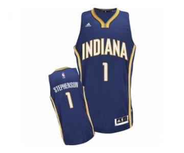 Men Adidas Indiana Pacers #1 Lance Stephenson Swingman Navy Blue Road NBA Jersey