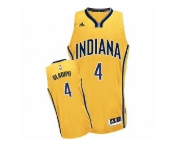 Men Adidas Indiana Pacers #4 Victor Oladipo Swingman Gold Alternate NBA Jersey