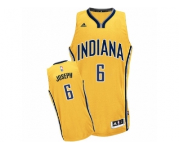 Men Adidas Indiana Pacers #6 Cory Joseph Swingman Gold Alternate NBA Jersey