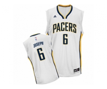 Men Adidas Indiana Pacers #6 Cory Joseph Swingman White Home NBA Jersey