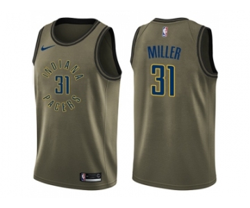 Men Nike Indiana Pacers #31 Reggie Miller Green Salute to Service NBA Swingman Jersey