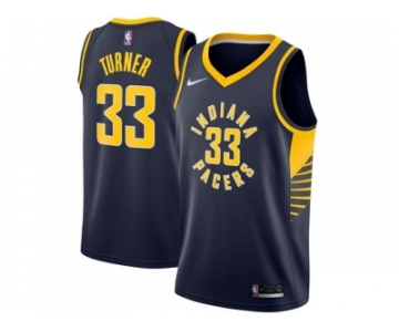 Men Nike Indiana Pacers #33 Myles Turner Navy Blue NBA Swingman Icon Edition Jersey