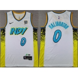 Men's Indiana Pacers #0 Tyrese Haliburton White 2024-25 City Edition Stitched Basketball Jersey
