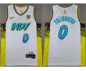 Men's Indiana Pacers #0 Tyrese Haliburton White 2024-25 City Edition Stitched Basketball Jersey