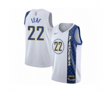 Men's Indiana Pacers #22 T. J. Leaf Swingman White Basketball Jersey 2019-20 City Edition