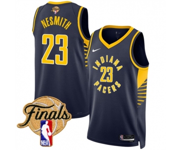 Men's Indiana Pacers #23 Aaron Nesmith Navy 2025 Finals Icon Edition Stitched Basketball Jersey