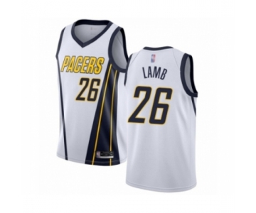 Men's Indiana Pacers #26 Jeremy Lamb White Swingman Jersey - Earned Edition