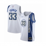 Men's Indiana Pacers #33 Myles Turner Swingman White Basketball Jersey 2019-20 City Edition