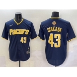 Men's Indiana Pacers #43 Pascal Siakam Navy 2025 Finals Vapor Stitched Baseball Jersey