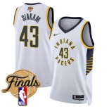 Men's Indiana Pacers #43 Pascal Siakam White 2025 Finals Association Edition Stitched Basketball Jersey