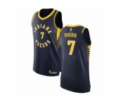 Men's Indiana Pacers #7 Malcolm Brogdon Authentic Navy Blue Basketball Jersey - Icon Edition