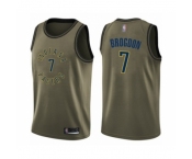 Men's Indiana Pacers #7 Malcolm Brogdon Swingman Green Salute to Service Basketball Jersey