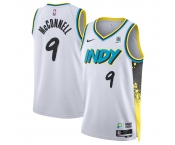 Men's Indiana Pacers #9 T.J. McConnell White 2024-25 City Edition Stitched Basketball Jersey