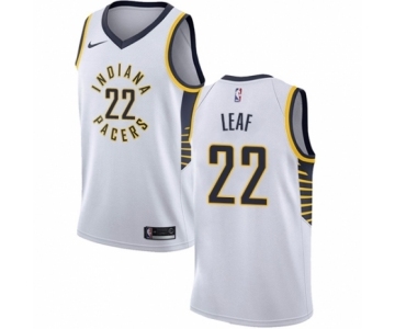 Men's Nike Indiana Pacers #22 T. J. Leaf Swingman White NBA Jersey - Association Edition