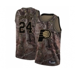 Men's Nike Indiana Pacers #24 Alize Johnson Swingman Camo Realtree Collection NBA Jersey