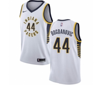 Men's Nike Indiana Pacers #44 Bojan Bogdanovic Swingman White NBA Jersey - Association Edition