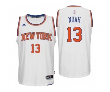 Men New York Knicks #13 Joakim Noah Home White New Swingman Jersey