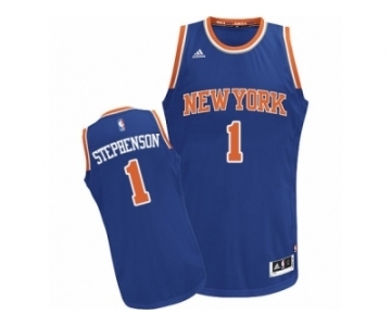 Men's Adidas New York Knicks #1 Lance Stephenson Swingman Royal Blue Road NBA Jersey