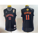 Men's New Yok Knicks #11 Jalen Brunson Black 2026 Finals Champions Patch Statement Edition Stitched Jersey Men's New Yok Knicks #11 Jalen Brunson Black 2026 Finals Champions Patch Statement Edition Stitched Jersey