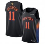 Men's New Yok Knicks #11 Jalen Brunson Black 2026 Finals Patch Statement Edition Stitched Jersey Men's New Yok Knicks #11 Jalen Brunson Black 2026 Finals Patch Statement Edition Stitched Jersey