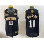 Men's New Yok Knicks #11 Jalen Brunson Black Gold 2026 Finals & Eastern Conference Champions Patch Stitched Jersey Men's New Yok Knicks #11 Jalen Brunson Black Gold 2026 Finals & Eastern Conference Champions Patch Stitched Jersey